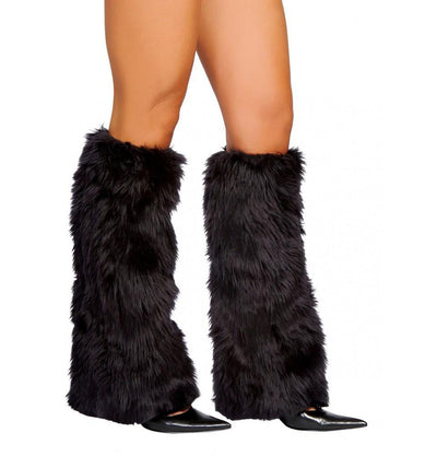 Buy Pair of Fur Boot Cover Fluffies from RomaRetailShop for 28.99 with Same Day Shipping Designed by Roma Costume C121-BLK-O/S