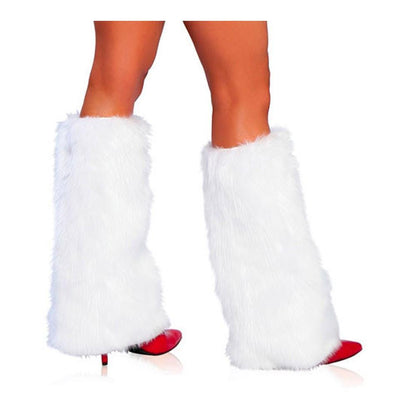 Buy Pair of Fur Boot Cover Fluffies from RomaRetailShop for 28.99 with Same Day Shipping Designed by Roma Costume C121-WHT-O/S