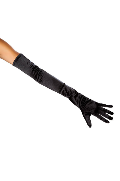 Buy Stretch Satin Gloves from RomaRetailShop for 5.62 with Same Day Shipping Designed by Roma Costume 10104-Blk-O/S