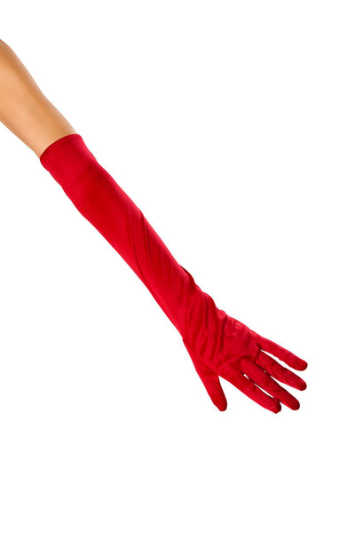 Buy Stretch Satin Gloves from RomaRetailShop for 5.62 with Same Day Shipping Designed by Roma Costume 10104-Red-O/S