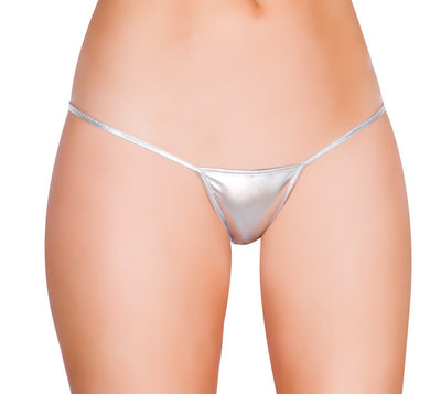 Buy Metallic Low Rise String Back Bottom from RomaRetailShop for 8.00 with Same Day Shipping Designed by Roma Costume 127LQ-Slvr-O/S