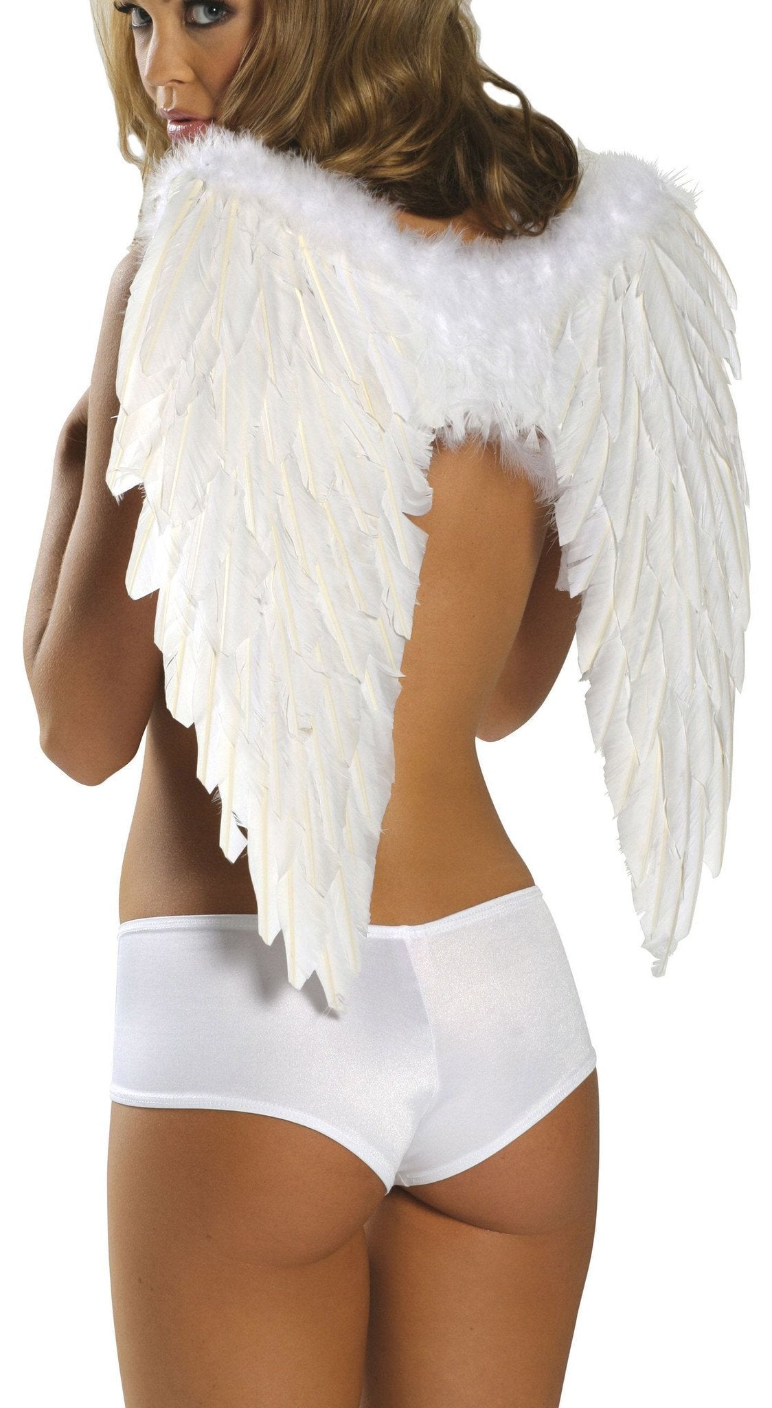 Buy Feathered Wings from RomaRetailShop for 29.99 with Same Day Shipping Designed by Roma Costume 1361-Wht-O/S
