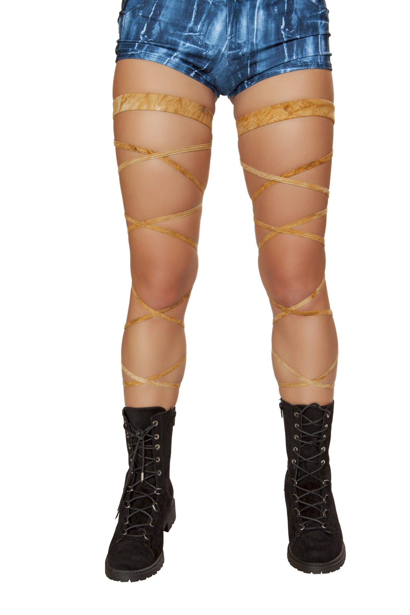 Buy 100" Suede Leg Strap with Attached Garter from RomaRetailShop for 15.90 with Same Day Shipping Designed by Roma Costume 3636-Camel-O/S
