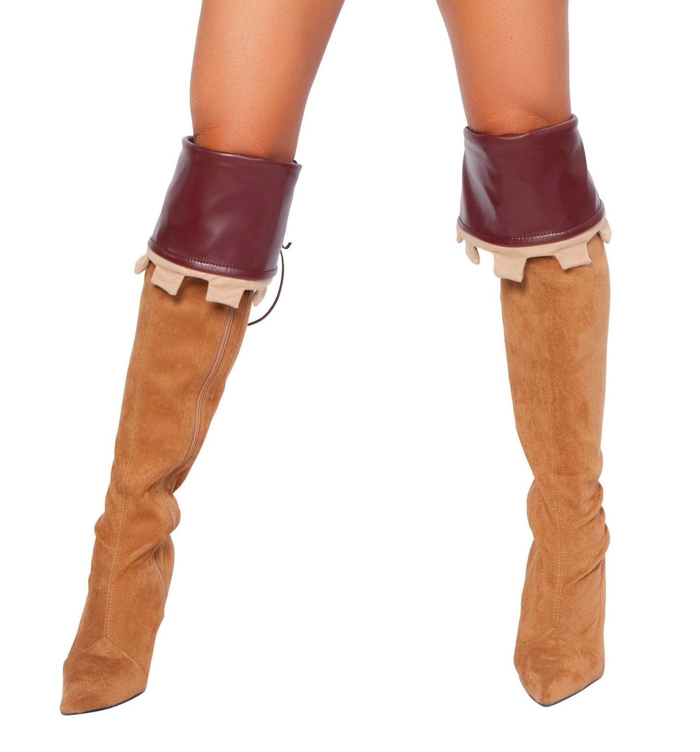 Buy Pair of Brown Boot Cuffs from RomaRetailShop for 5.99 with Same Day Shipping Designed by Roma Costume 4265B-AS-O/S
