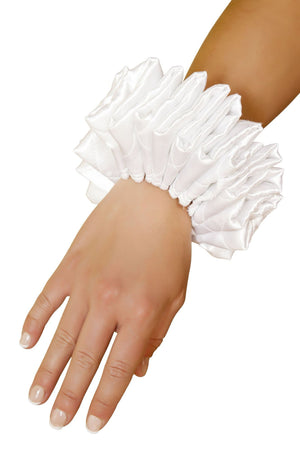Buy Ruffled Wrist Cuffs from RomaRetailShop for 9.75 with Same Day Shipping Designed by Roma Costume 4372-AS-O/S