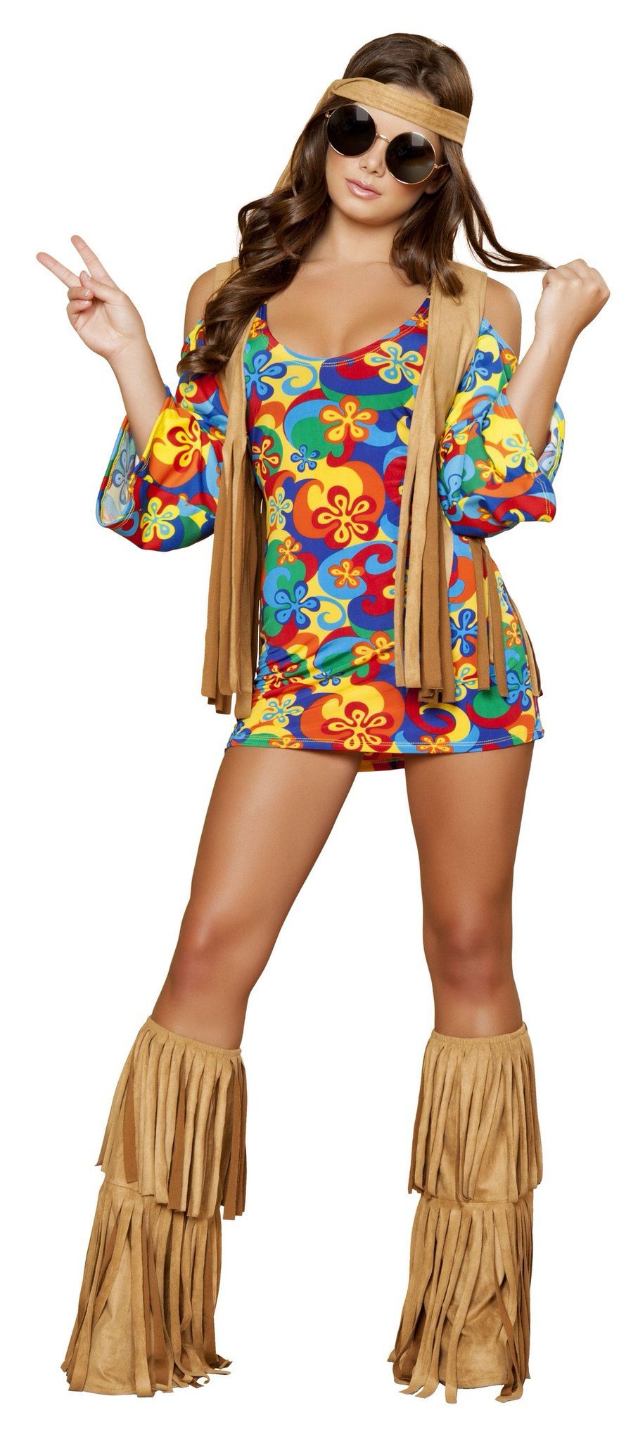 Buy 3pc Hippie Hottie Costume from RomaRetailShop for 64.99 with Same Day Shipping Designed by Roma Costume 4436-AS-S/M