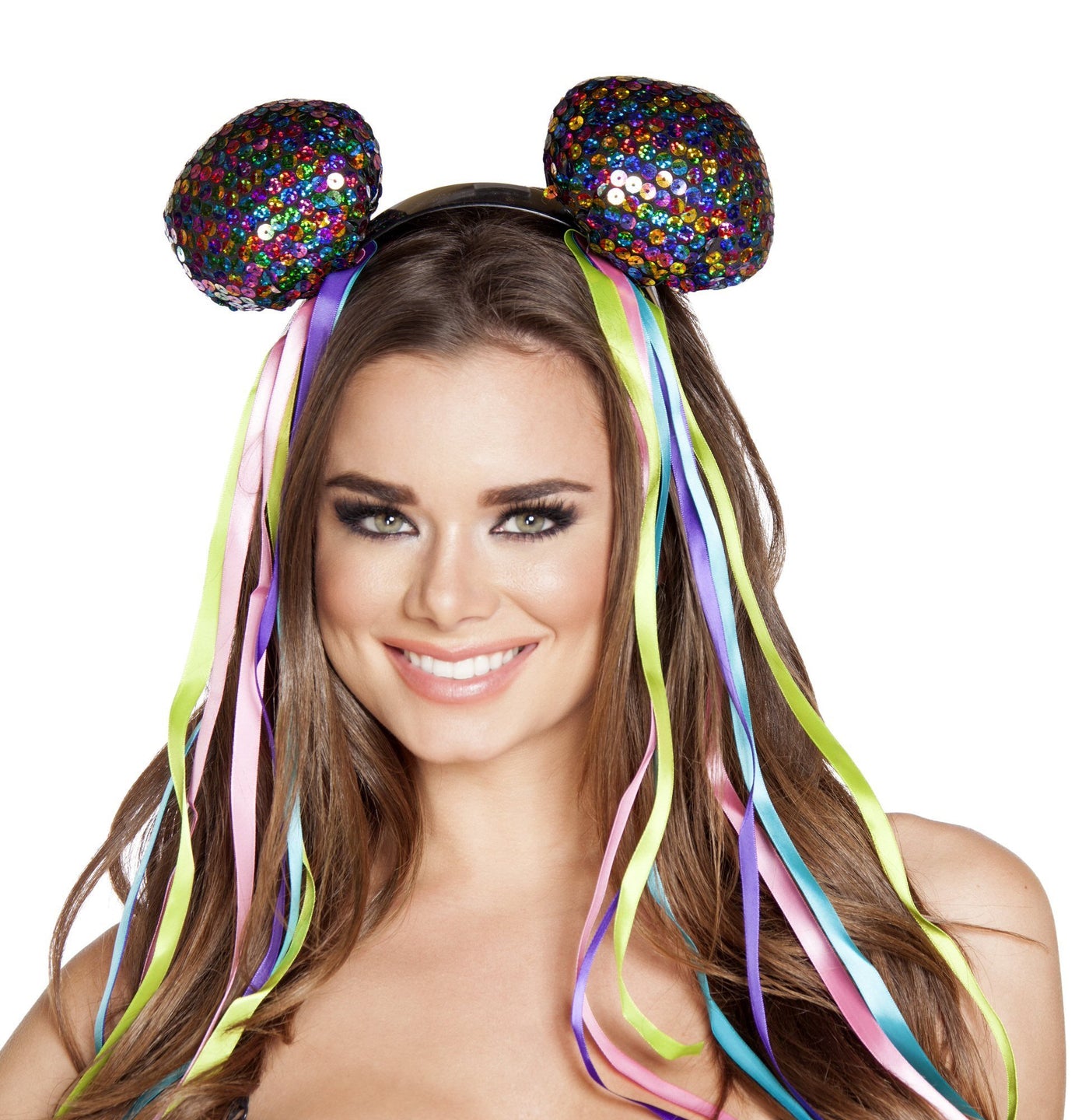 Buy Multi color Sequin Head Piece from RomaRetailShop for  with Same Day Shipping Designed by Roma Costume, Inc.