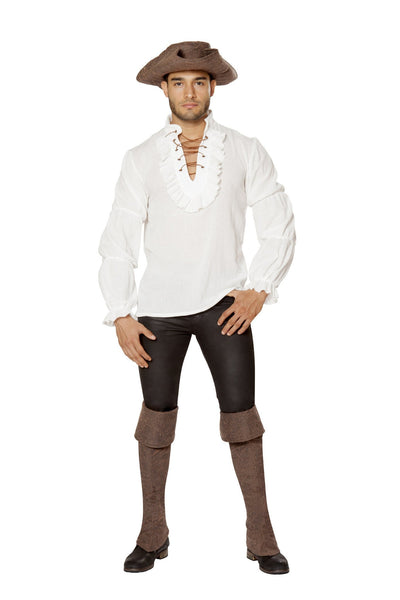 Buy Pirate Shirt for Men Costume from RomaRetailShop for 19.99 with Same Day Shipping Designed by Roma Costume 4651-Ivory-S