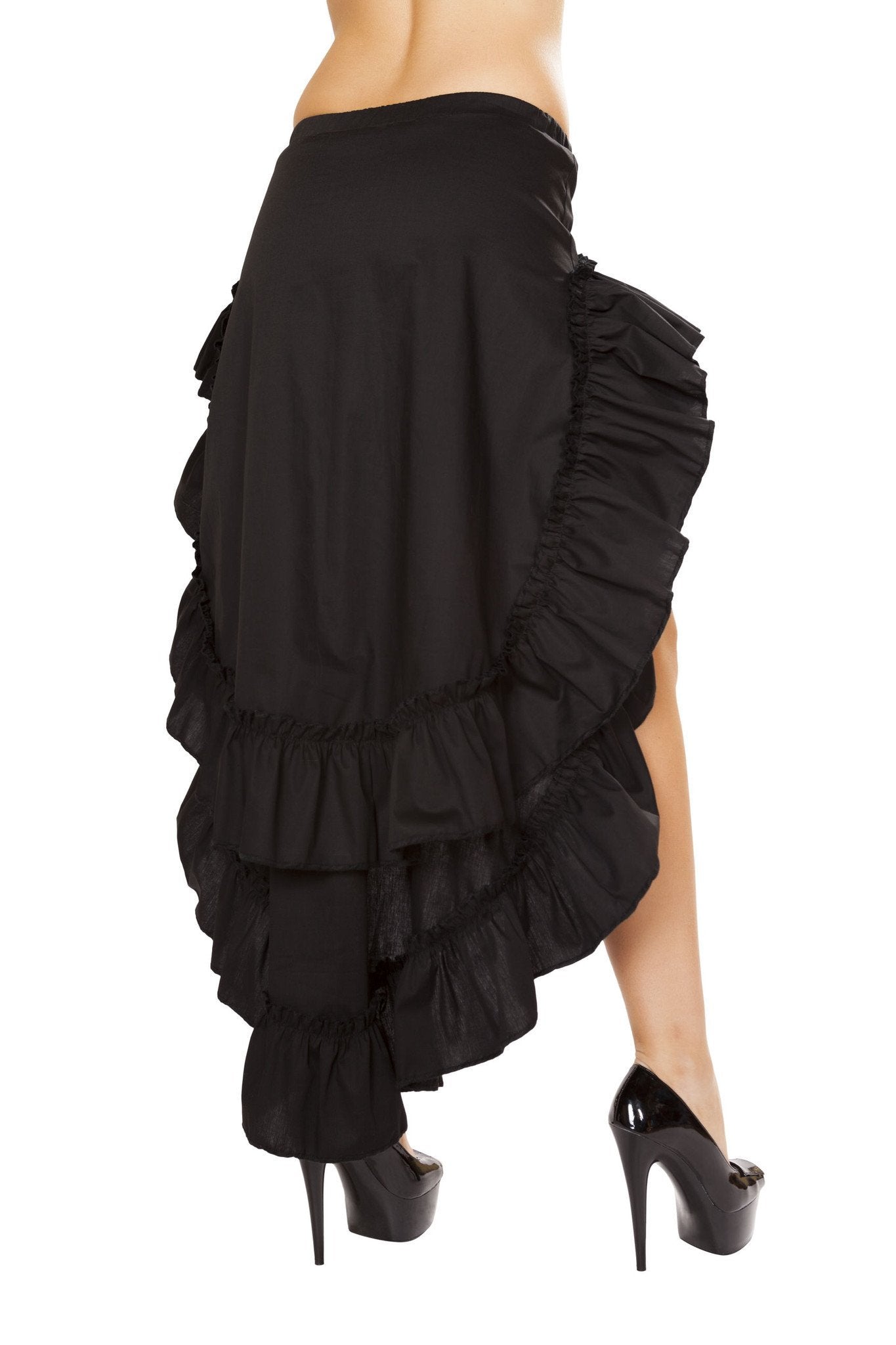 Buy Tiered Ruffle Skirt from RomaRetailShop for 39.99 with Same Day Shipping Designed by Roma Costume 4772-Blk-S