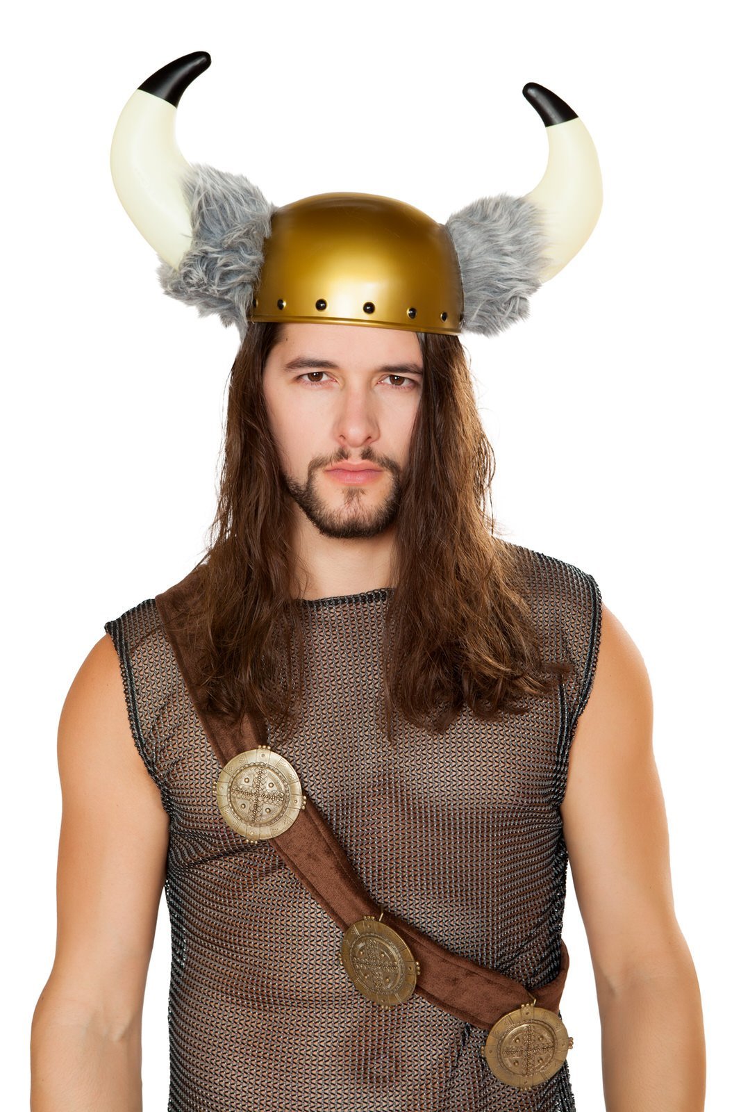 Buy Viking Hat with Faux Fur Detail from RomaRetailShop for 11.25 with Same Day Shipping Designed by Roma Costume 4798-AS-O/S