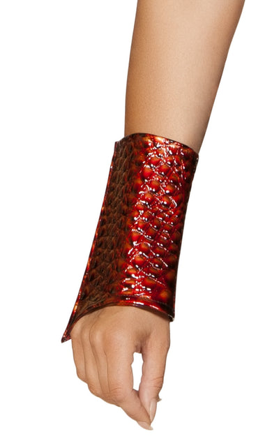 Buy Pair of Red Wrist Cuffs from RomaRetailShop for 9.99 with Same Day Shipping Designed by Roma Costume 4838B-AS-O/S