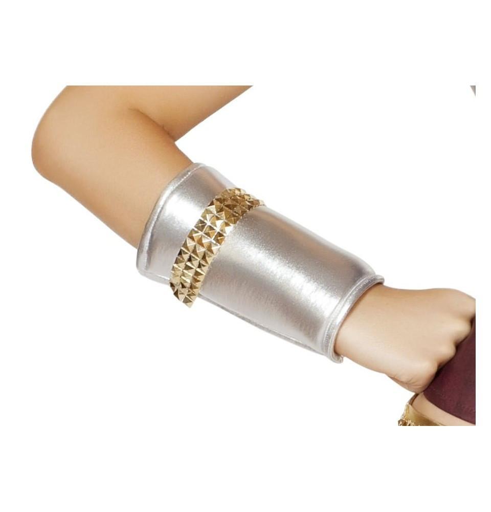 Buy Wrist Cuffs with Gold Trim from RomaRetailShop for 9.99 with Same Day Shipping Designed by Roma Costume GL104-AS-O/S
