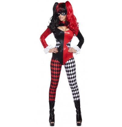 Buy 2pc Villainous Vixen Harley Quinn Costume from RomaRetailShop for 58.99 with Same Day Shipping Designed by Roma Costume, Inc. 4598-AS-S