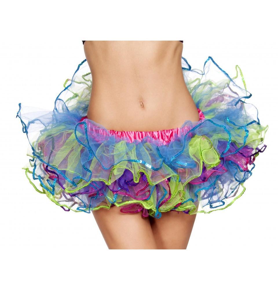 Buy Rainbow with Sequin Trimmed Petticoat from RomaRetailShop for  with Same Day Shipping Designed by Roma Costume, Inc.