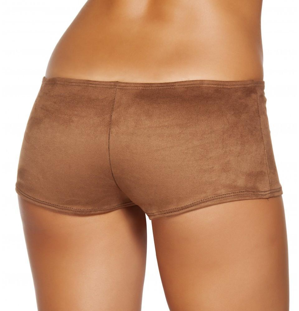 Buy Brown Suede Boy Shorts from RomaRetailShop for 14.99 with Same Day Shipping Designed by Roma Costume, Inc. SH224-Brwn-S/M