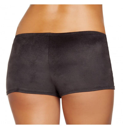 Buy Black Suede Boy Shorts from RomaRetailShop for 14.99 with Same Day Shipping Designed by Roma Costume, Inc. SH224-Blk-S/M