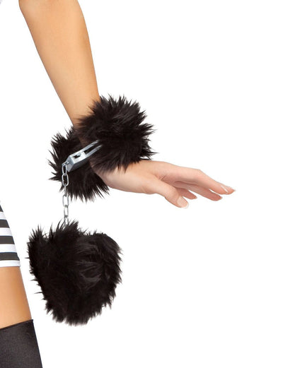 Buy Fur Trimmed Handcuffs from RomaRetailShop for 5.99 with Same Day Shipping Designed by Roma Costume, Inc. CU101-AS-O/S