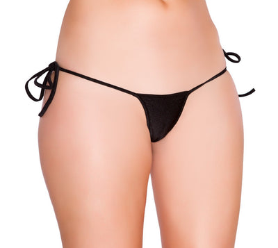Buy Tiny Tie Side GString Bottom from RomaRetailShop for 10.00 with Same Day Shipping Designed by Roma Costume ChipTie-Blk-O/S