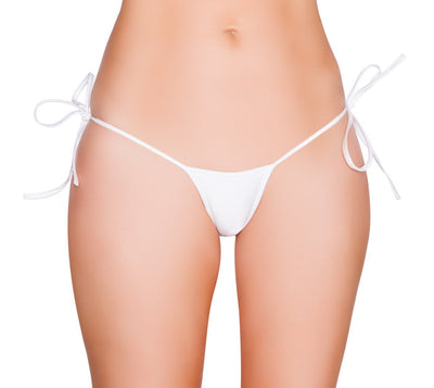 Buy Tiny Tie Side GString Bottom from RomaRetailShop for 10.00 with Same Day Shipping Designed by Roma Costume ChipTie-Wht-O/S