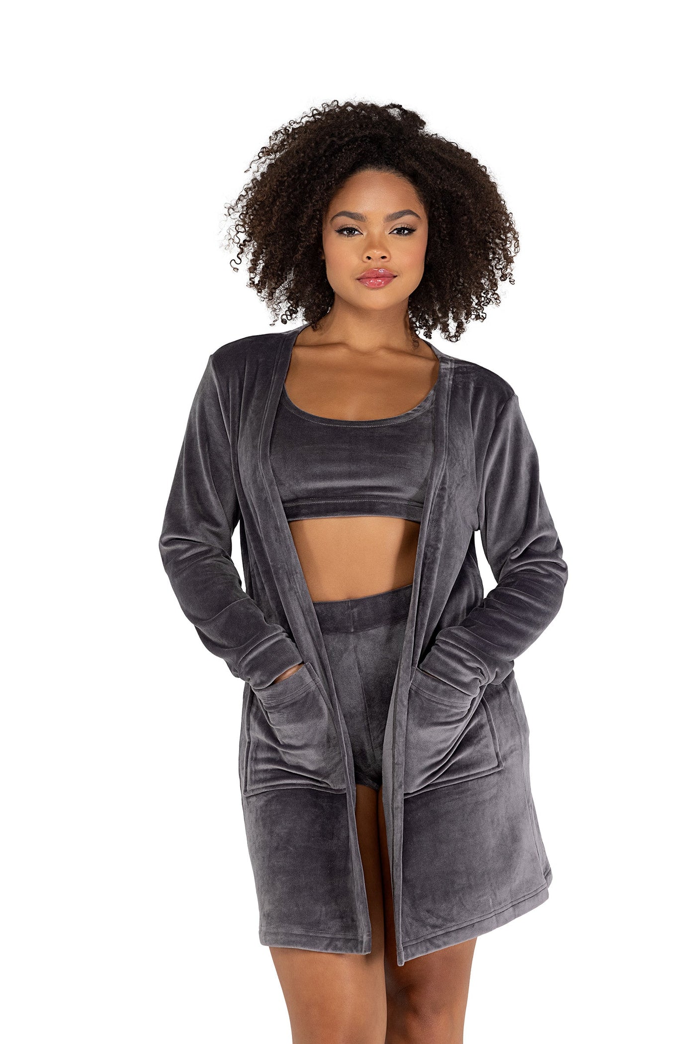 Super Soft & Cozy Velour Robe with Pockets