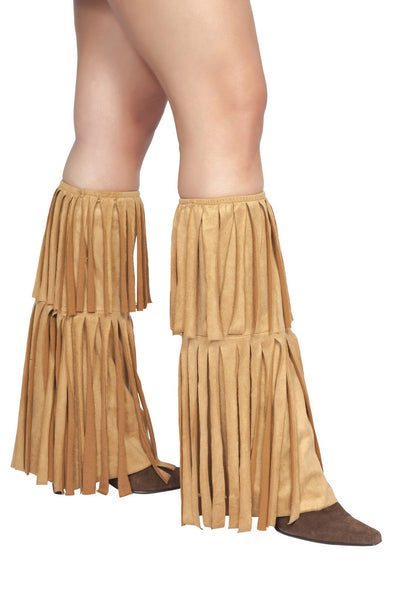 Buy Pair of Suede Fringed Leg Warmers from RomaRetailShop for  with Same Day Shipping Designed by Roma Costume