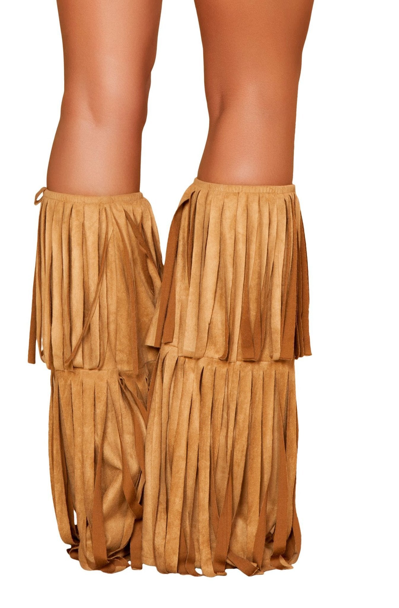 Buy Pair of Suede Fringed Leg Warmers from RomaRetailShop for  with Same Day Shipping Designed by Roma Costume