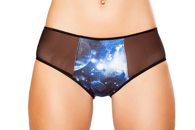 Buy Two Tone Low Rise Printed Shorts from RomaRetailShop for 20.00 with Same Day Shipping Designed by Roma Costume, Inc. SH3265-Galaxy-M/L