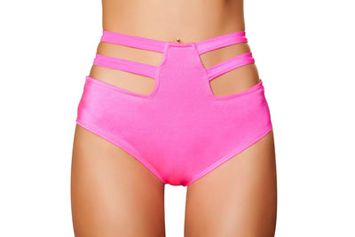 Buy Solid High Waisted Strapped Shorts from RomaRetailShop for 16.50 with Same Day Shipping Designed by Roma Costume SH3321-HP-S/M