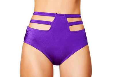 Buy Solid High Waisted Strapped Shorts from RomaRetailShop for 16.50 with Same Day Shipping Designed by Roma Costume SH3321-PP-S/M