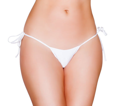 Buy Sexy Tie Side Bikini Bottom Thong from RomaRetailShop for 12.00 with Same Day Shipping Designed by Roma Costume SJTie-Wht-O/S