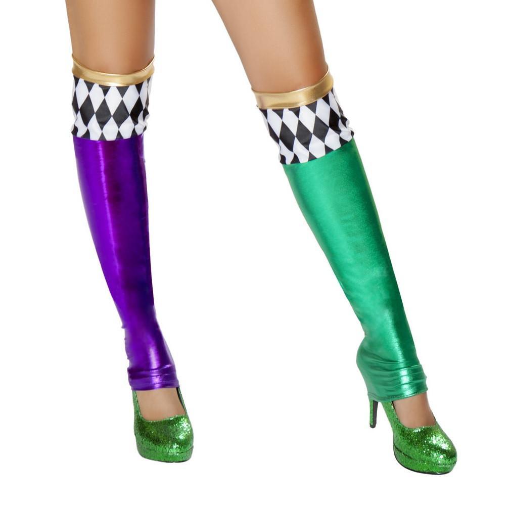 Buy Pair of Purple and Green Metallic Leggings from RomaRetailShop for  with Same Day Shipping Designed by Roma Costume