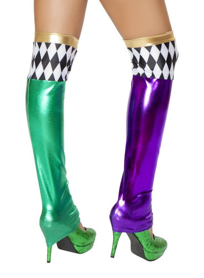 Buy Pair of Purple and Green Metallic Leggings from RomaRetailShop for 25.00 with Same Day Shipping Designed by Roma Costume ST4723-AS-O/S