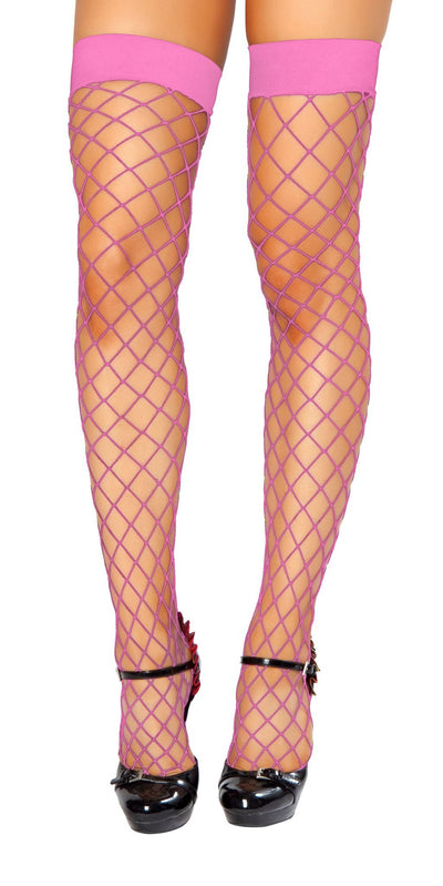 Buy Thigh High Fishnet Stockings from RomaRetailShop for 3.99 with Same Day Shipping Designed by Roma Costume STC207-HP-O/S